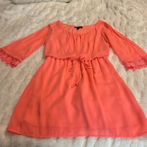 Hot pink short summer dress